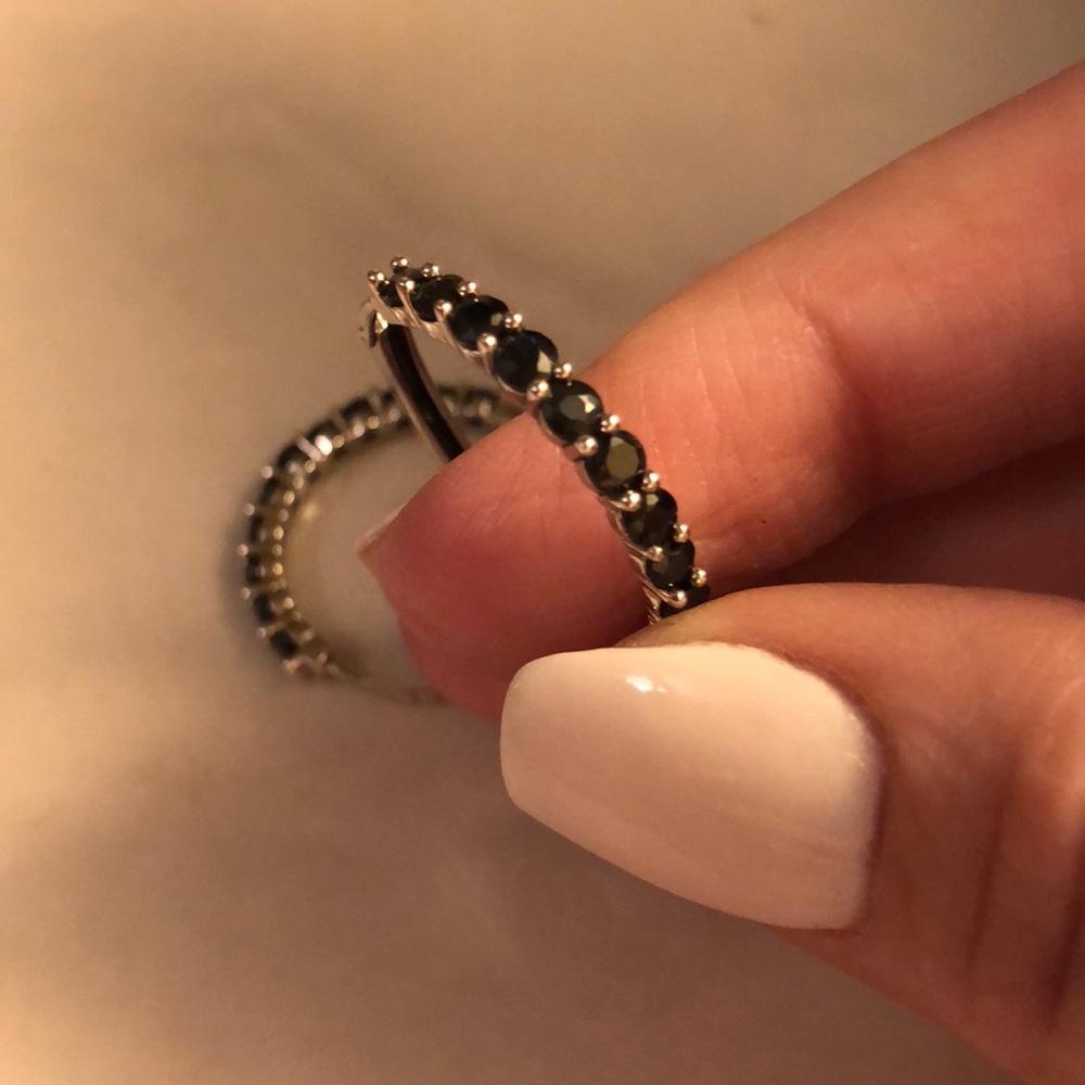 Sapphire Hoops